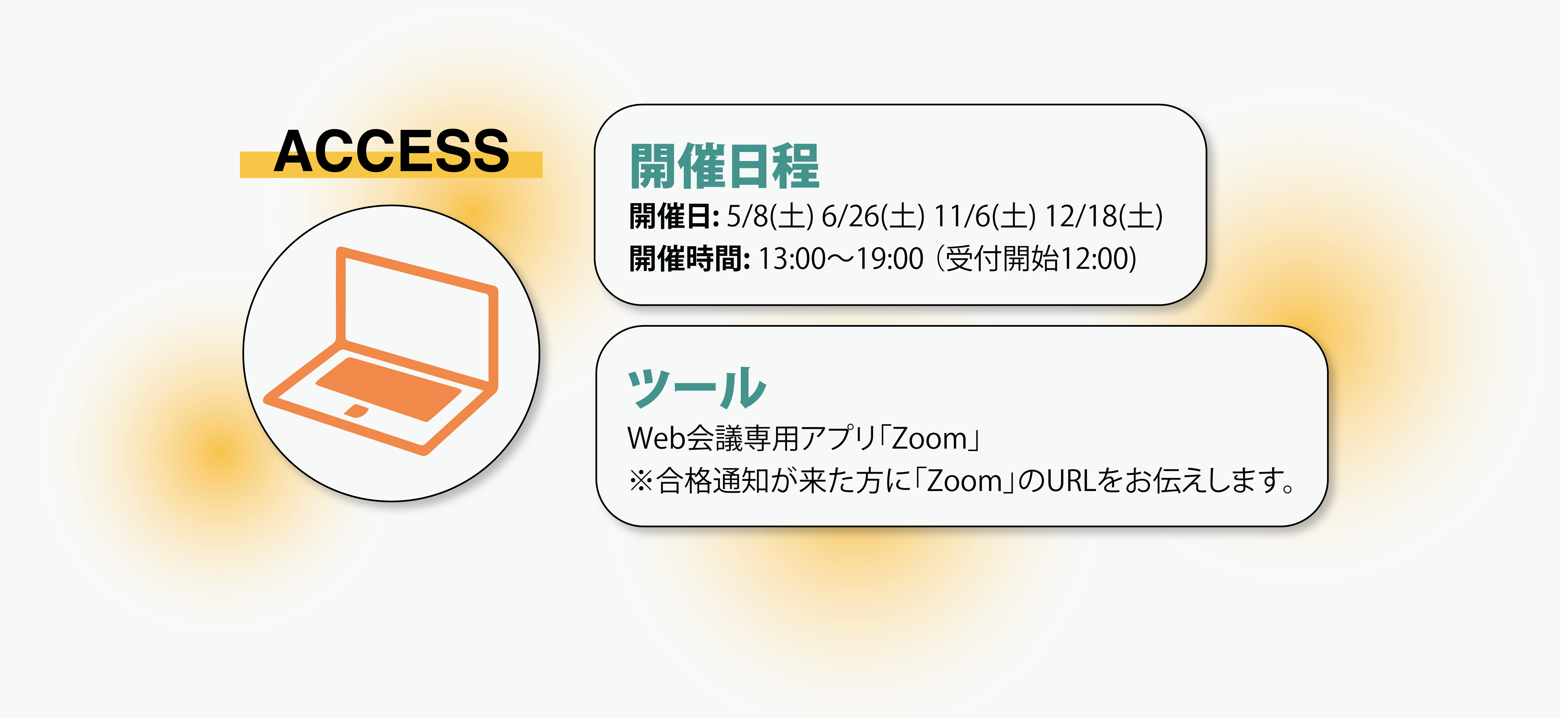 開催日程やツールの説明